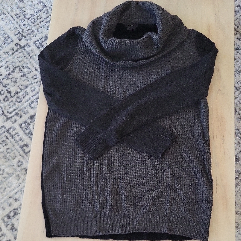 Theory Charcoal Turtleneck Sweater